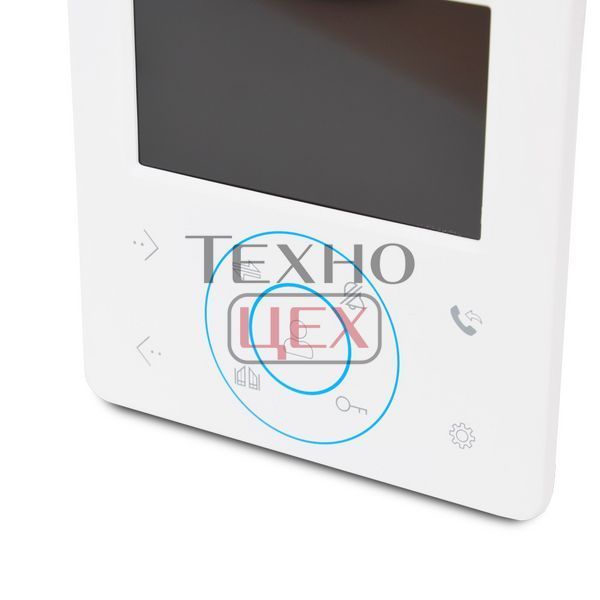 Комплект відеодомофона BCOM BD-480 White Kit: відеодомофон 4" і відеопанель 240552 фото