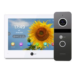 Комплект Neolight ALPHA Hybrid IPW KIT Graphite: гібридний відеодомофон 8" з Wi-Fi та 2 Мп IP відеопанель з Wi-Fi 301779 фото