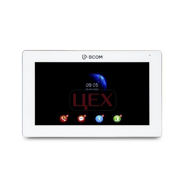 Комплект відеодомофону BCOM BD-770FHD White Kit: відеодомофон 7" і відеопанель 242051 фото