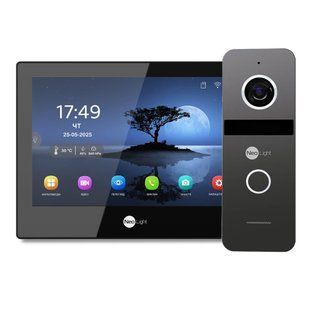 Комплект Neolight ALPHA Hybrid IPW KIT B/Graphite: гібридний відеодомофон 8" з Wi-Fi та 2 Мп IP відеопанель з Wi-Fi 301780 фото