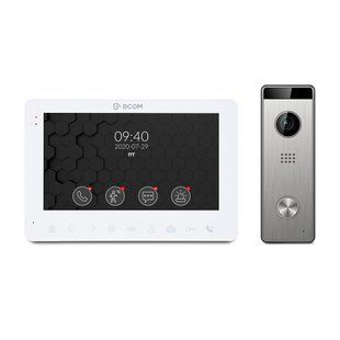 Комплект відеодомофон BCOM BD-780FHD White + відеопанель Tantos Triniti FHD 301477 фото