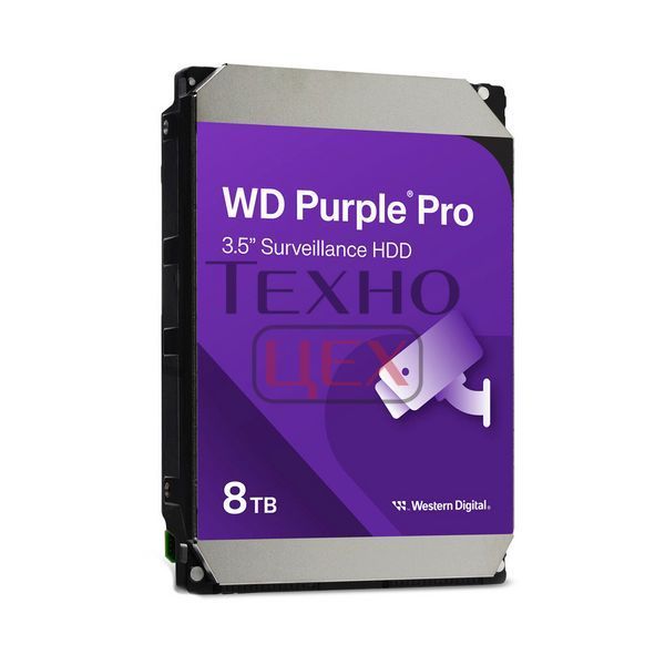 Жорсткий диск 8TB Western Digital WD Purple Pro WD8002PURP для відеоспостереження з AI 296369 фото