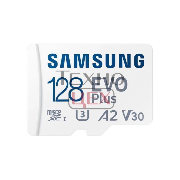 Карта пам'яті Samsung Evo Plus microSDXC 128GB UHS-I U3 V30 A2 + SD адаптер (MB-MC128KA/EU) 259925 фото