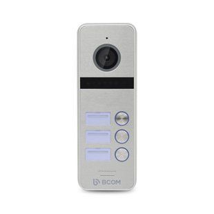Відеопанель BCOM BT-403HD Silver на 3 абоненти 240576 фото