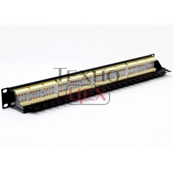 Патч-панель CMS 19" 24xRJ-45 UTP, кат. 6 з організатором кабелю 112456 фото