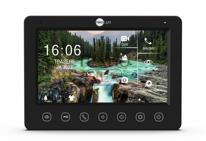 Комплект відеодомофона Neolight NeoKIT FHD Pro B/Graphite: відеодомофон 7" з детектором руху і 2 Мп відеопанель 202019 фото