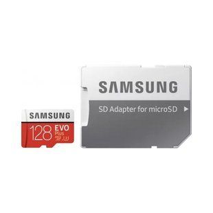 Карта пам'яті Samsung 128GB microSDXC C10 UHS-I U3 R100/W60MB/s Evo Plus V2 + SD адаптер / MB-MC128KA/RU 198909 фото