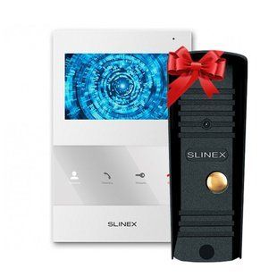 Відеодомофон Slinex SQ-04M white + Відеопанель Slinex ML-16HR black 1059821 фото