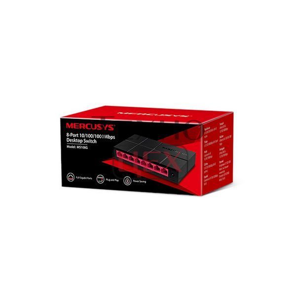 Комутатор на 8 портів MERCUSYS 10/100/1000/MS108G 8xGE некерований 144854 фото