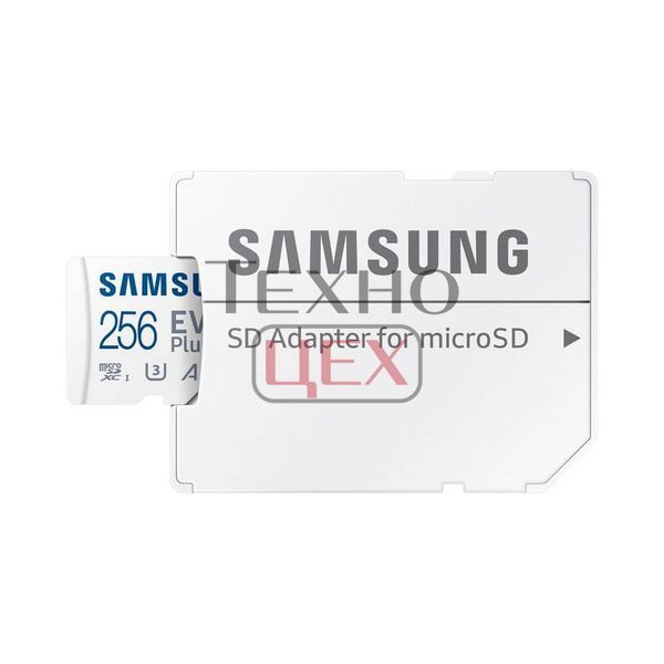 Карта пам'яті Samsung 256GB microSDXC C10 UHS-I U3 R130/W90MB/s Evo Plus + SD адаптер (MB-MC256KA/RU) 198709 фото
