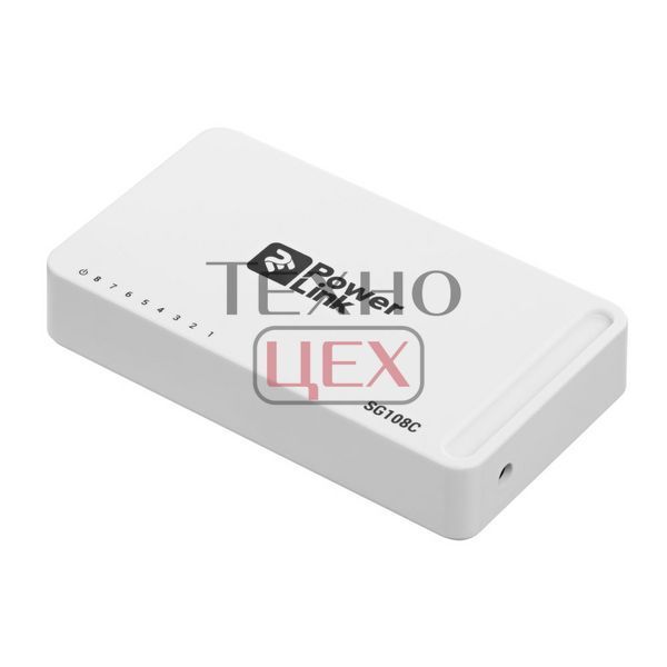 Мережевий комутатор на 8 портів 10/100/1000 Мбіт/с 2E PowerLink SG108C 8xGE некерований 162107 фото