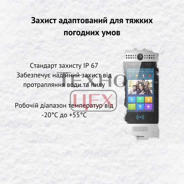 Багатоабонентна панель виклику Akuvox R29C Black на Android (розпізнавання обличчя, Bluetooth) 284674 фото