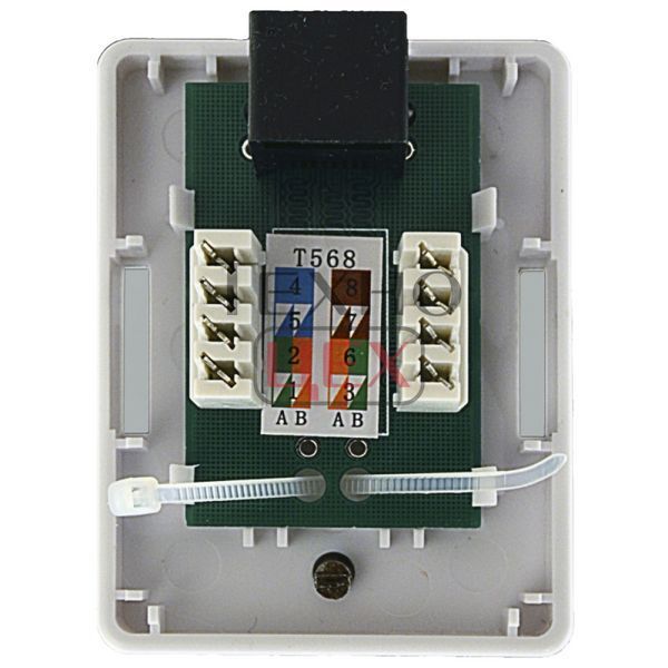 Розетка Kingda 1хRJ45 UTP біла 244027 фото