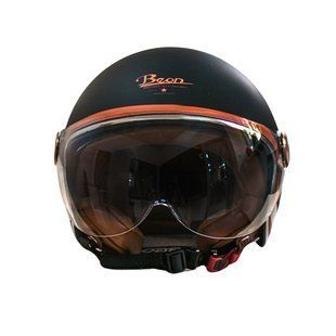 Мотошолом відкритий Beon B-120 31-kangaroo MATT BLACK/KANGAROO (матовий чорний/кенгуру), розмір L 298692 фото