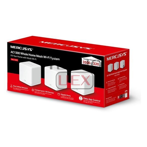 Домашня Mesh Wi-Fi система Halo H30G(3-pack) AC1300 2xGE LAN/WAN (HALO-H30G-3-PACK) 202965 фото