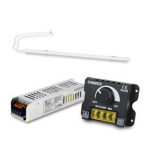 Комплект: Cвітильник LED лінійний 1500мм 22Вт 6500K Faraday Electronics + Блок живлення Full Energy BGL1-12V60W 12В / 5А / 60Вт + Регулятор яскравості OKY3220 димер для світлодіодних стрічок 12В/24В DC 30А 360Вт 2487714 фото