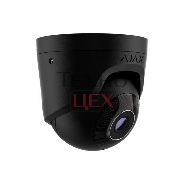 IP-відеокамера Ajax TurretCam (5 Мп/2.8 мм) black, дротова з роздільною здатністю 5 Мп і кутом огляду до 110&deg; 284141 фото