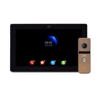 Комплект відеодомофона ATIS AD-1070FHD/T Black з підтримкою Tuya Smart + AT-400HD Gold 1125926 фото