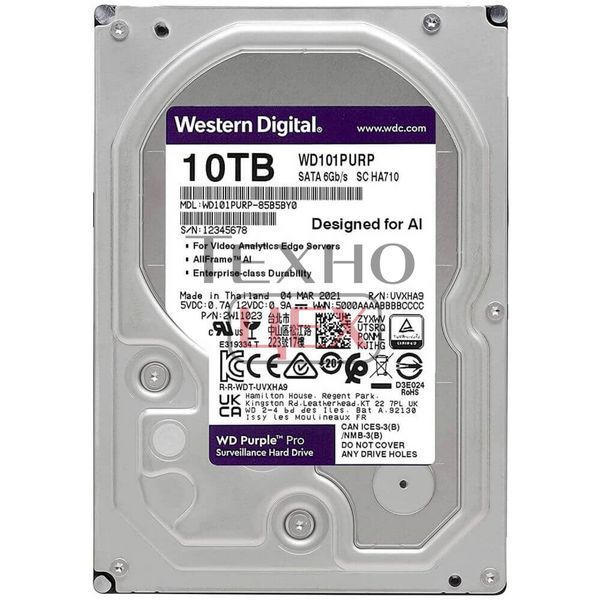 Жорсткий диск 10TB Western Digital WD Purple Pro WD101PURP для відеоспостереження з AI 170531 фото
