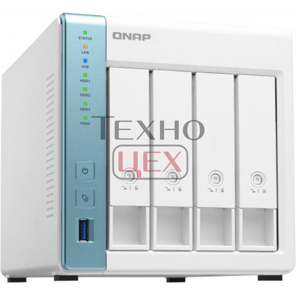 Система зберігання даних QNAP TS-431K з 4 відсіками для дисків, 1GB RAM, настільне виконання 145223 фото