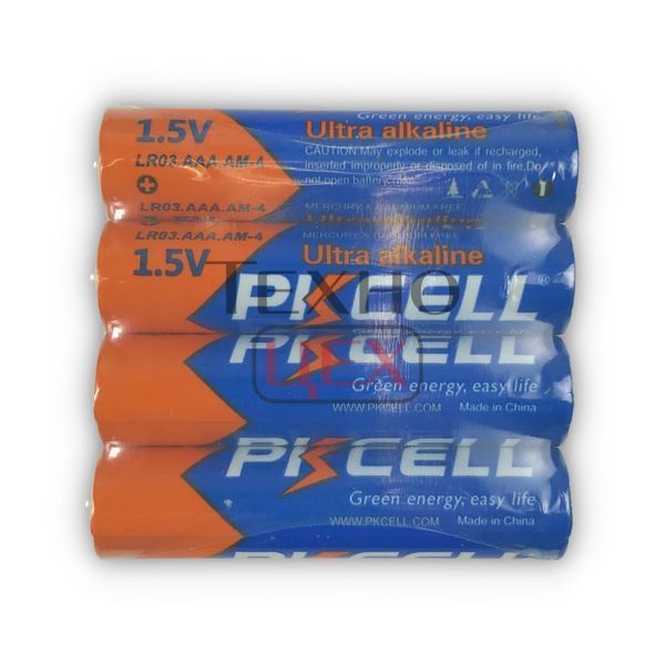 Комплект з 20 батарейок PKCELL Ultra Alkaline AAA LR03 1.5V по 4шт./плівка 2554431 фото