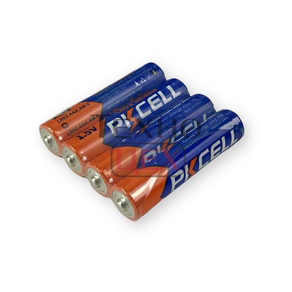Комплект з 20 батарейок PKCELL Ultra Alkaline AAA LR03 1.5V по 4шт./плівка 2554431 фото