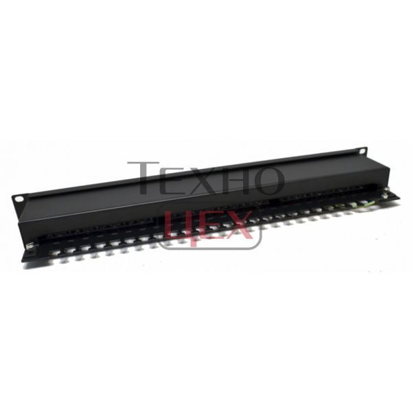 Патч-панель CMS 19" 24xRJ-45 FTP, кат. 5e з огранізатором кабелю 201739 фото