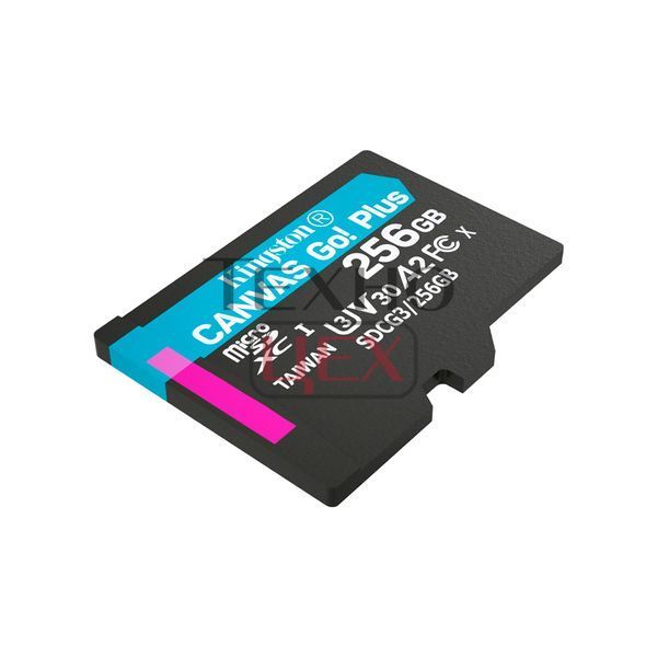 Карта пам'яті Kingston MicroSDXC 256GB Canvas Go! Plus Class 10 UHS-I U3 V30 A2 (SDCG3/256GBSP) 239543 фото