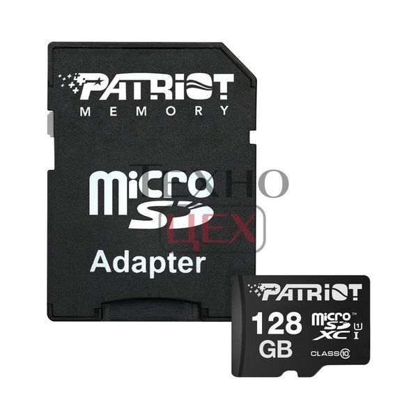 Карта пам`ятi MicroSDXC 128GB UHS-I Class 10 Patriot LX + SD-adapter (PSF128GMCSDXC10) 186201 фото