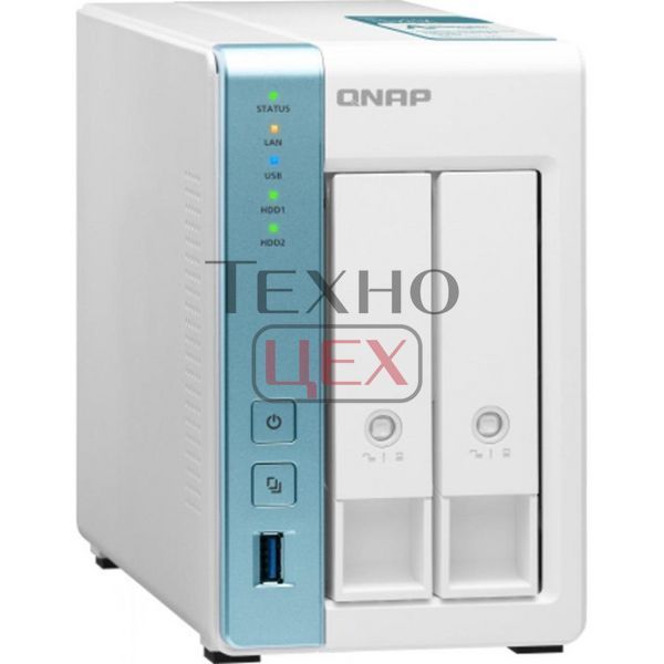 Система зберігання даних QNAP TS-231P3-2G з 2 відсіками для дисків, 2GB RAM, настільне виконання 145231 фото