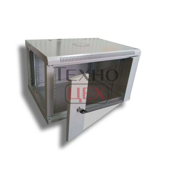 Шафа серверна Hypernet 6U 600 x 450 WMNC-6U-FLAT для мережевого обладнання 143493 фото