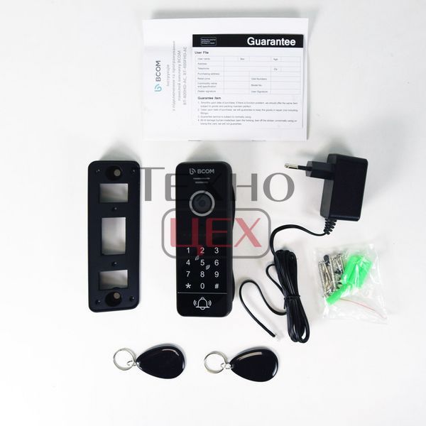 Відеопанель BCOM BT-400HD-AC Black з вбудованою клавіатурою і зчитувачем Mifare 279877 фото