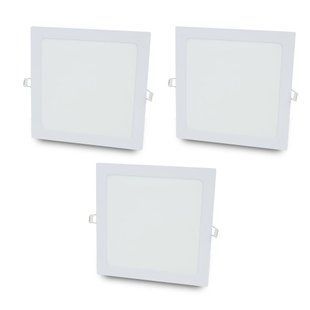 Комплект із 3-х світильників світлодіодних LIGHTWELL LW-SQ-RCD-18 18 W квадрат, вбудований 2959391 фото