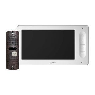 Комплект відеодомофона Arny AVD-7005 ver.2 (білий/мідний) 292477 фото