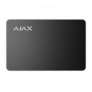 Захищена безконтактна картка Ajax Pass black (комплект 10 шт.) для клавіатури KeyPad Plus 159434 фото