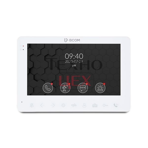 Комплект відеодомофону BCOM BD-780FHD White Kit: відеодомофон 7" і відеопанель 240564 фото