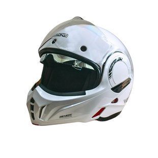 Мотошолом модуляр Beon B-707 BEON LOGO SHINY PEARL WHITE (глянець перламутр/білий), розмір XXL 298707 фото