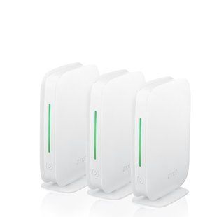 Комплект з трьох Mesh Wi-Fi маршрутизаторів ZYXEL Multy M1 AX1800, WiFi6, 1xWAN GE, 3xLAN GE, Amazon Alexa, 3 шт (WSM20-EU0301F) 245360 фото