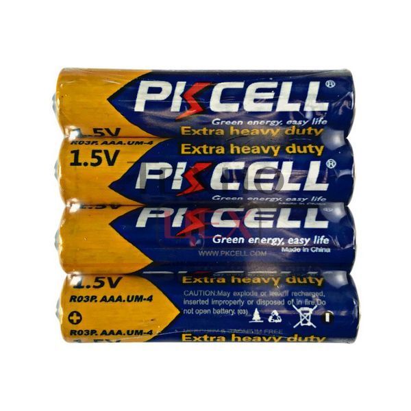Батарейка PKCELL Extra Heavy Duty AAA R03P 1.5V, 4шт./плівка 255451 фото