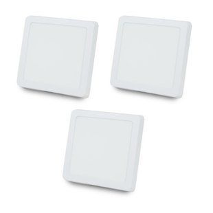 Комплект із 3-х світильників світлодіодних LIGHTWELL LW-SQ-SRF-18 18 W квадрат, накладний 2959401 фото