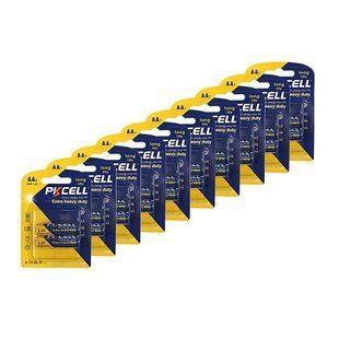Комплект з 20 батарейок PKCELL Extra Heavy Duty AA R6P 1.5V по 2шт./блістер 2554521 фото