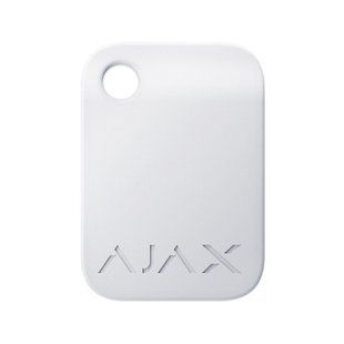 Захищений безконтактний брелок Ajax Tag white (комплект 3 шт.) для клавіатури KeyPad Plus 159437 фото