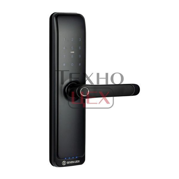 Розумний дверний біометричний замок SEVEN LOCK SL-7767BFW (врізна частина 6068 Auto) 301235 фото