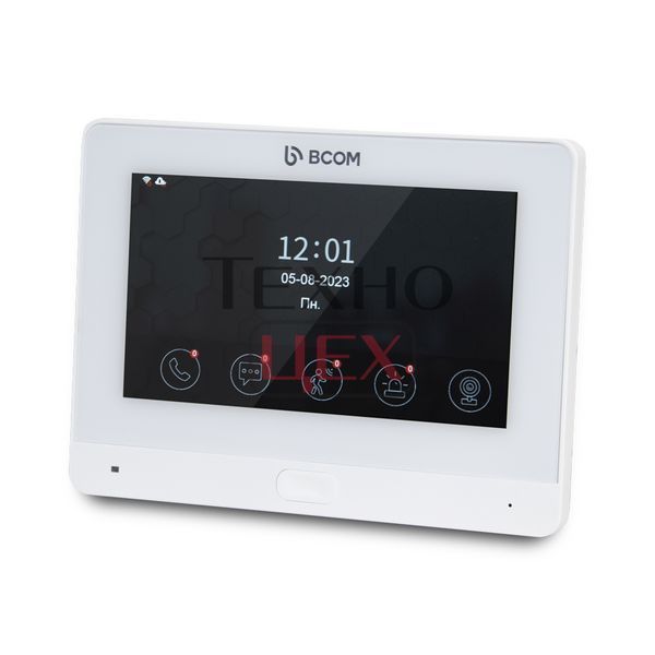 Комплект Wi-Fi відеодомофонa 7" BCOM BD-760FHD/T White з підтримкою Tuya Smart + BT-400HD-AC White 2488771 фото