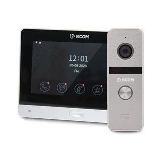 Комплект Wi-Fi відеодомофонa 7" BCOM BD-760FHD/T Silver з підтримкою Tuya Smart + BT-400FHD Silver 2488773 фото