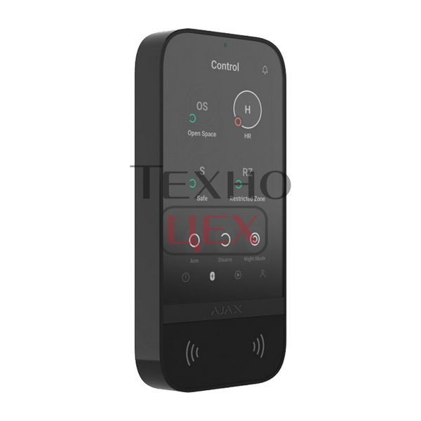 Клавіатура Ajax KeyPad TouchScreen black бездротова з сенсорним екраном 276268 фото