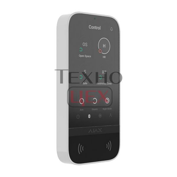 Клавіатура Ajax KeyPad TouchScreen white бездротова з сенсорним екраном 276269 фото