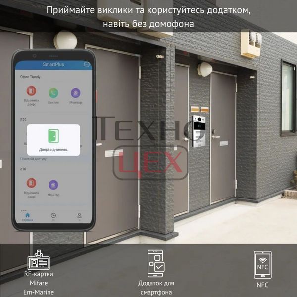 IP-панель виклику 2 Мп Akuvox R20B X3 OW на 3 абоненти 216823 фото
